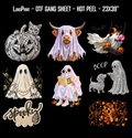 Disco Halloween DTF Gang Sheet 23x39 in. Ready-to-press Hot Peel Heat transfers 9283