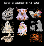 Disco Halloween DTF Gang Sheet 23x39 in. Ready-to-press Hot Peel Heat transfers 9283