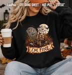 Spooky Scary Halloween DTF Gang Sheet 23x50 in. Ready-to-press Hot Peel Heat transfers 9284