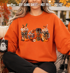 All seasons Coffee DTF Gang Sheet 23x40 in. Fall Ready-to-press Heat transfers 9288
