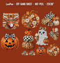 Rhinestone Halloween & Fall DTF Gang Sheet 23x39 in. Fall Ready-to-press Heat transfers 9293