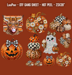 Rhinestone Halloween & Fall DTF Gang Sheet 23x39 in. Fall Ready-to-press Heat transfers 9293
