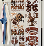 Faux Yarn Football DTF Gang Sheet 23x39 in. Fall Ready-to-press Heat transfers 9295