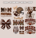 Faux Yarn Football DTF Gang Sheet 23x39 in. Fall Ready-to-press Heat transfers 9295