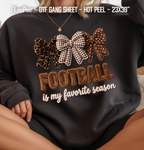 Faux Yarn Football DTF Gang Sheet 23x39 in. Fall Ready-to-press Heat transfers 9295