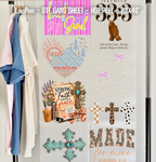 Strong in Faith DTF Gang Sheet 23x40 in. Ready-to-press Heat transfers 9297