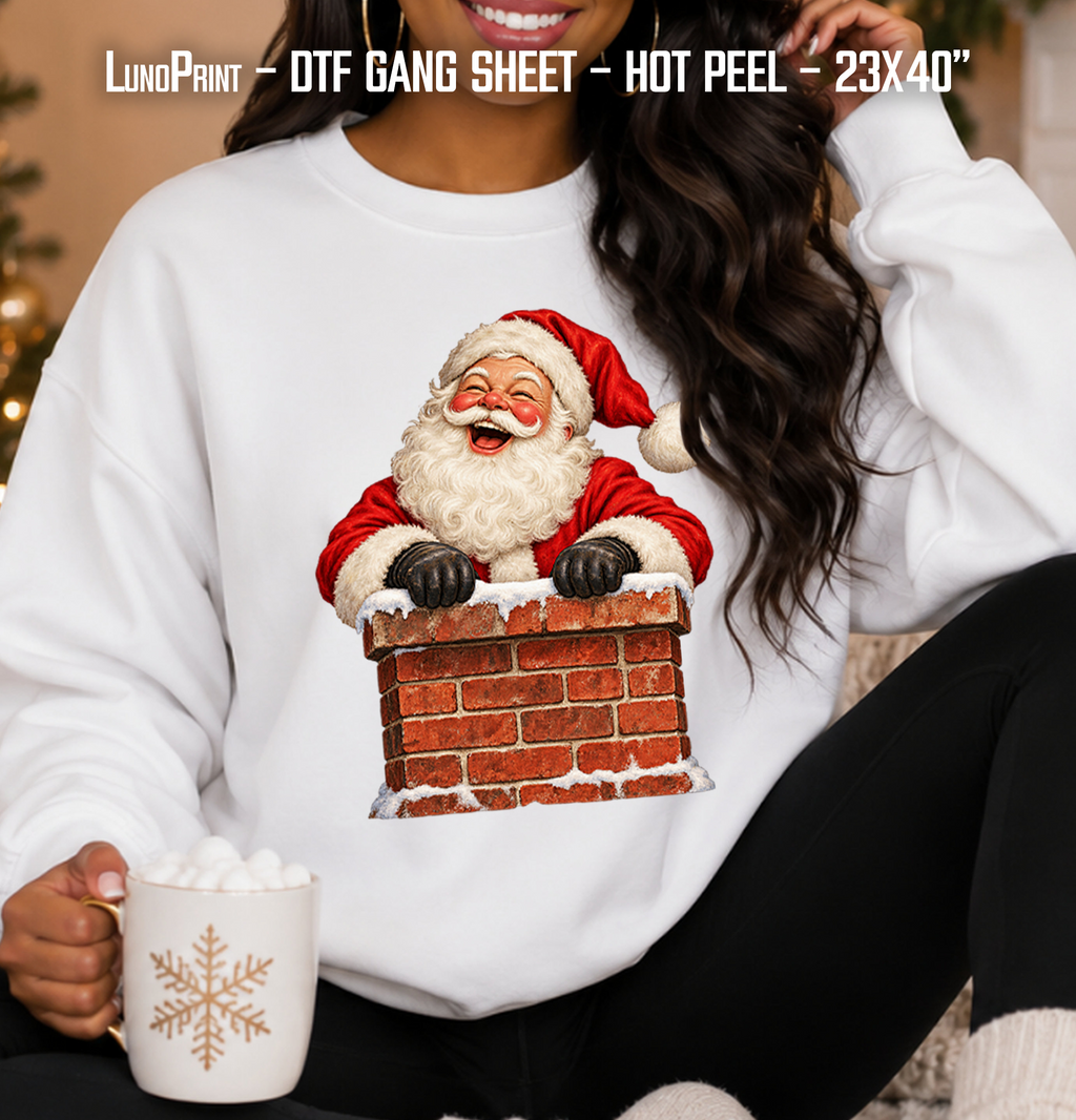 Christmas DTF Gang Sheet 23x40 in. Ready-to-press Heat transfers 9298