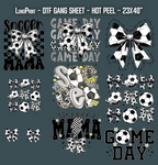 Soccer DTF Gang Sheet 23x40 in. Ready-to-press Heat transfers 9299