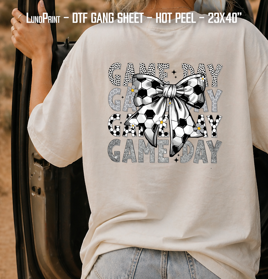 Soccer DTF Gang Sheet 23x40 in. Ready-to-press Heat transfers 9299