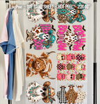 Hey Boo. Western Halloween DTF Gang Sheet 23x40 in. Ready-to-press Heat transfers 9303