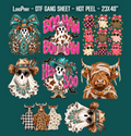 Hey Boo. Western Halloween DTF Gang Sheet 23x40 in. Ready-to-press Heat transfers 9303