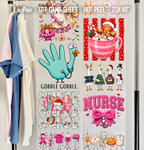 Nurse. Christmas-Halloween DTF Gang Sheet 23x40 in. Ready-to-press Heat transfers 9304