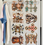 Western Turquoise DTF Gang Sheet 23x40 in. Ready-to-press Heat transfers 9305