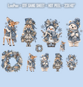 Denim Christmas DTF Gang Sheet 23x40 in. Ready-to-press Heat transfers 9307
