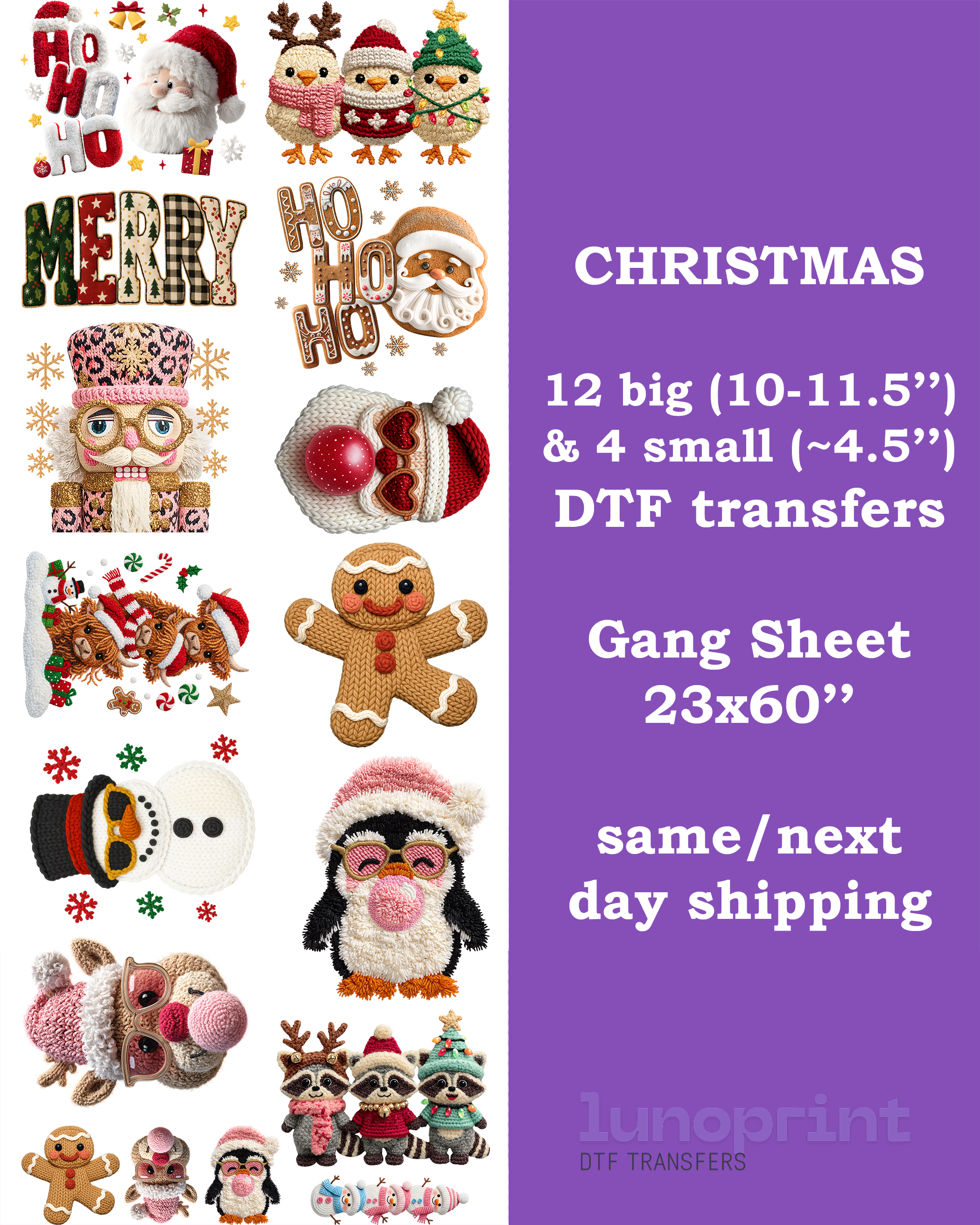 Christmas DTF Gang Sheet