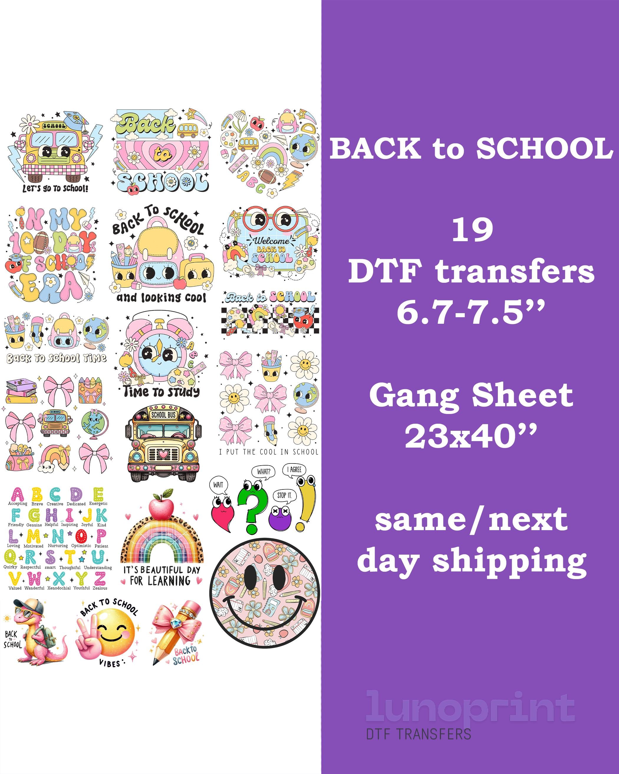 Back to School Kids Transfers