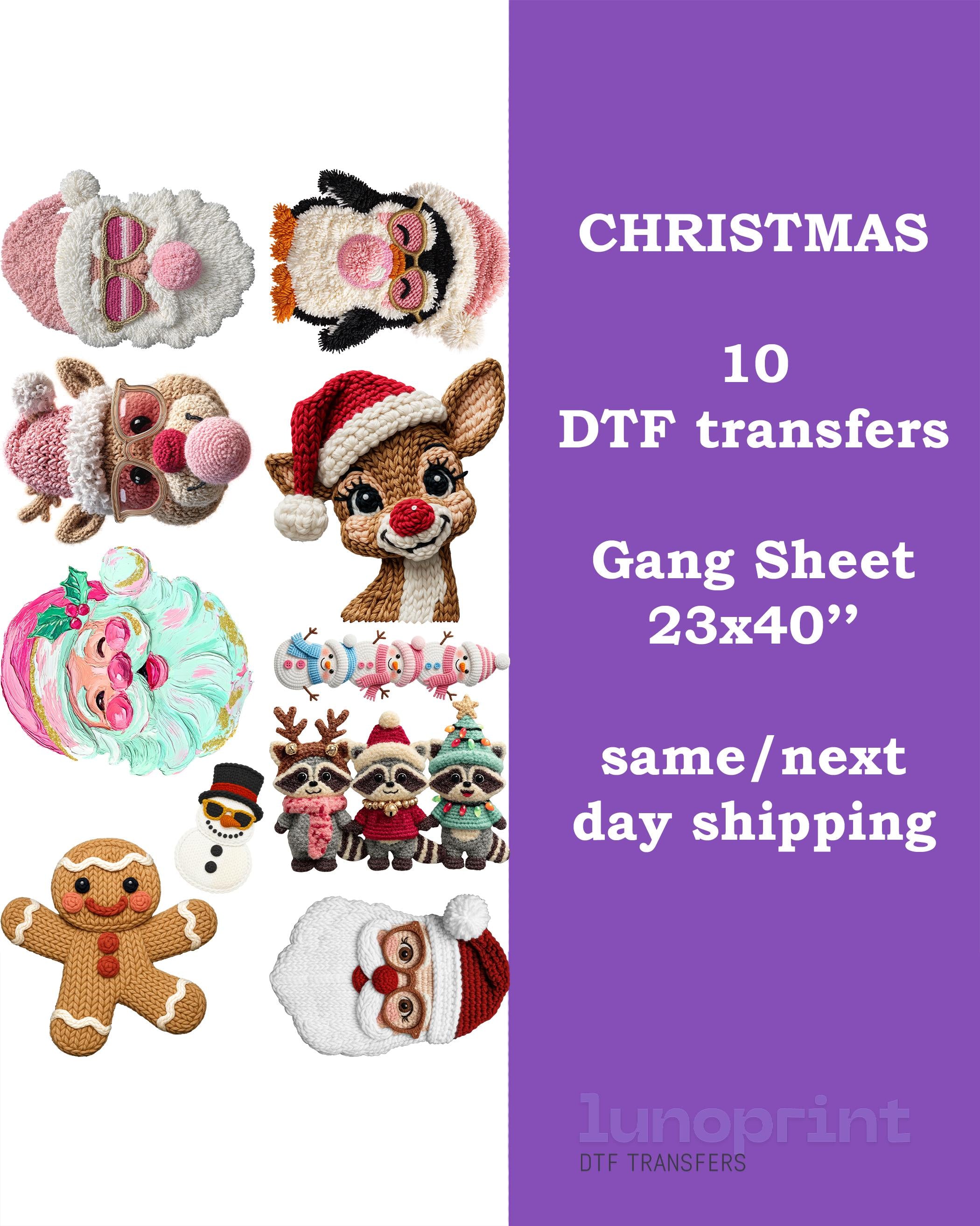 Christmas DTF Transfers Gang Sheet