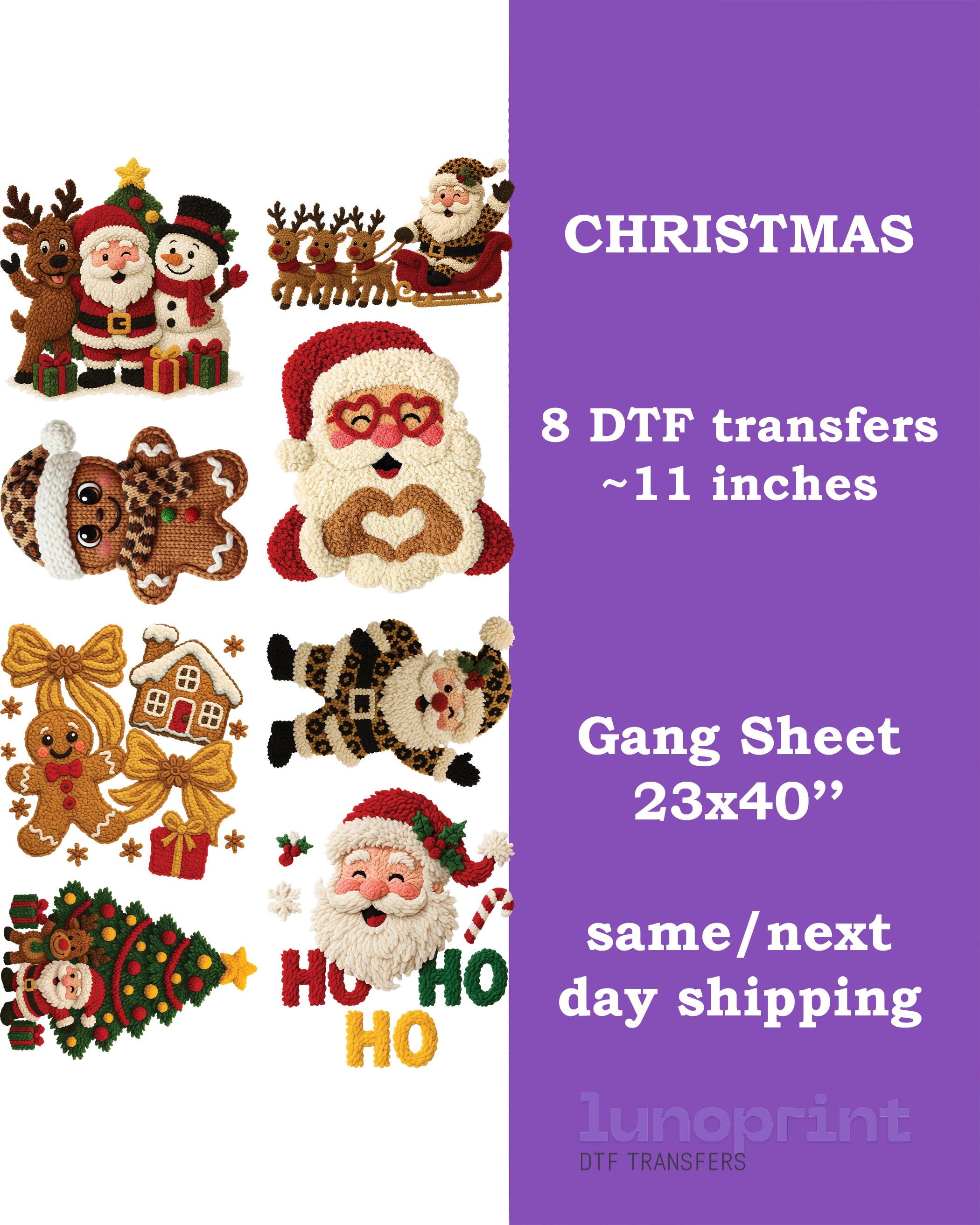 Christmas DTF Transfers Gang Sheet 23x40