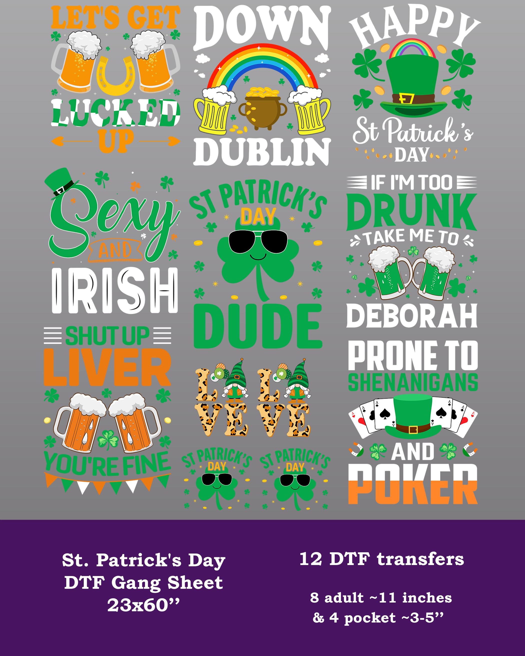 St. Patrick's Day DTF Gang Sheet