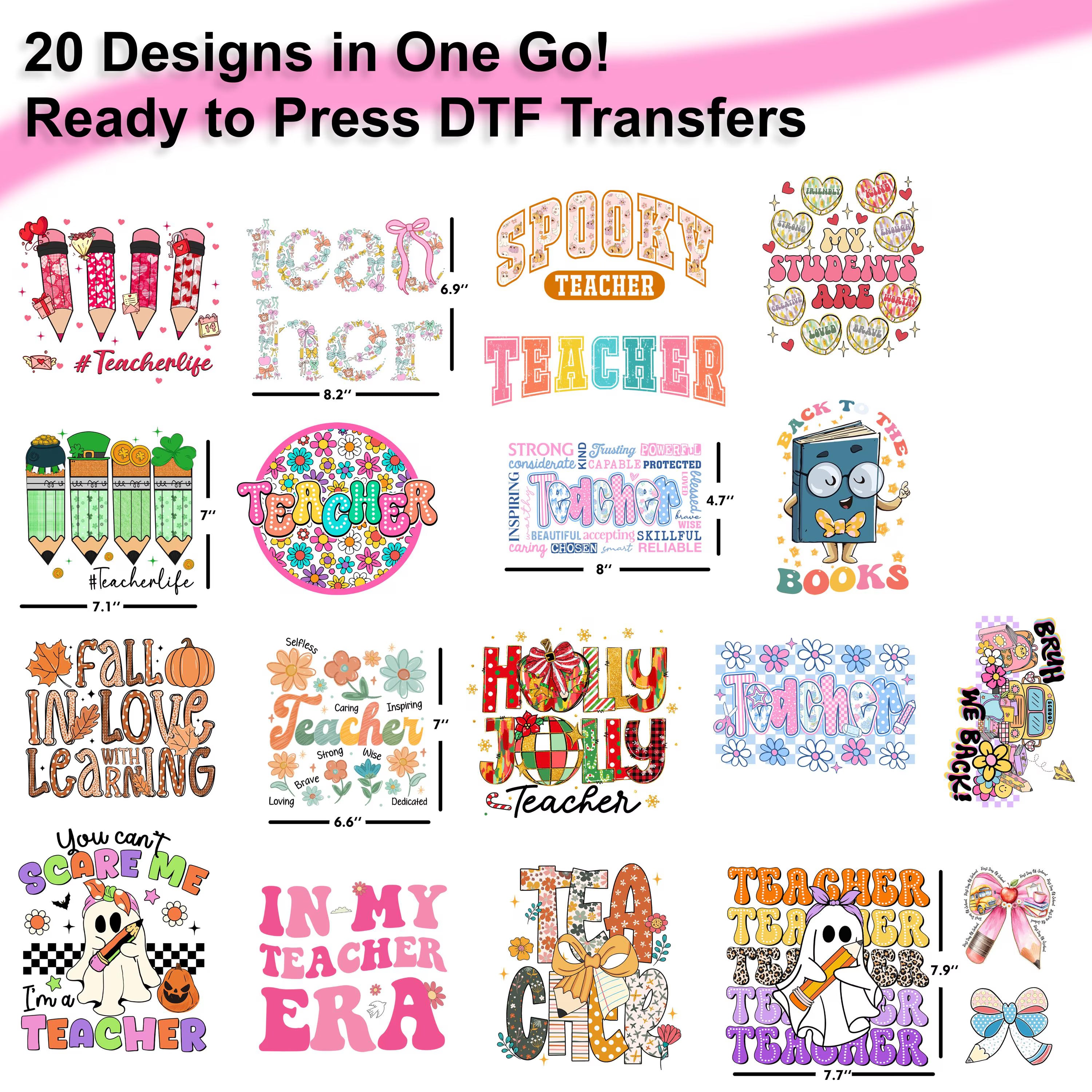 Teacher DTF Gang Sheet