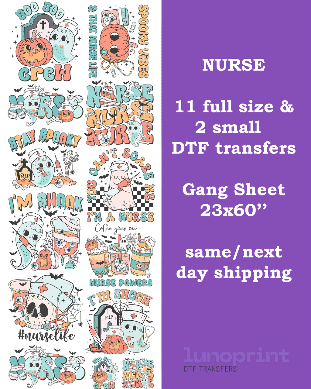 Nurse DTF Gang Sheet