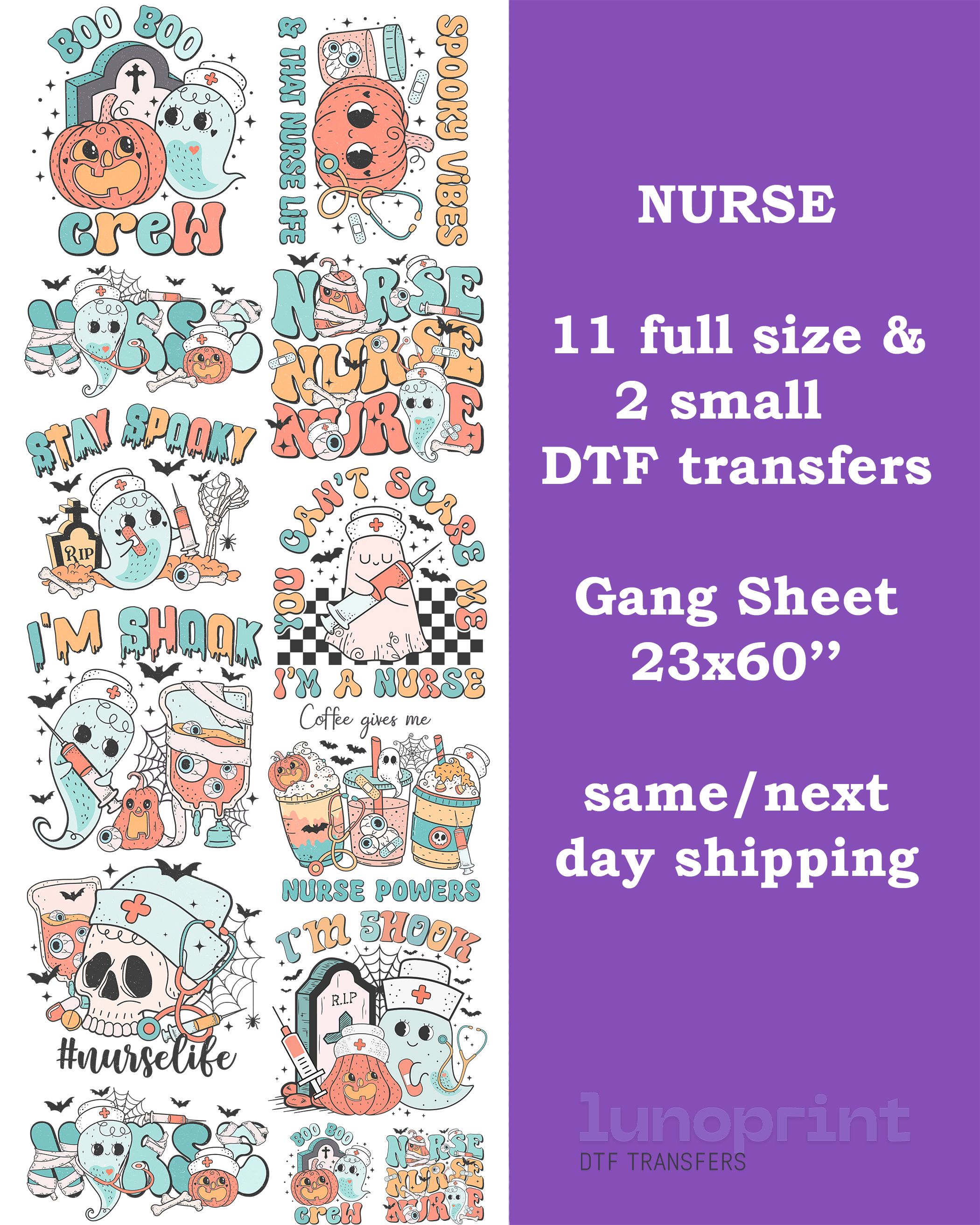 Nurse DTF Gang Sheet