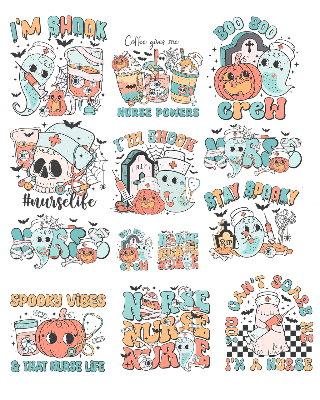 Nurse DTF Gang Sheet